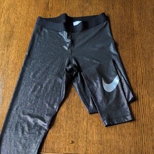 Nike Kids Shimmer Black Leggings